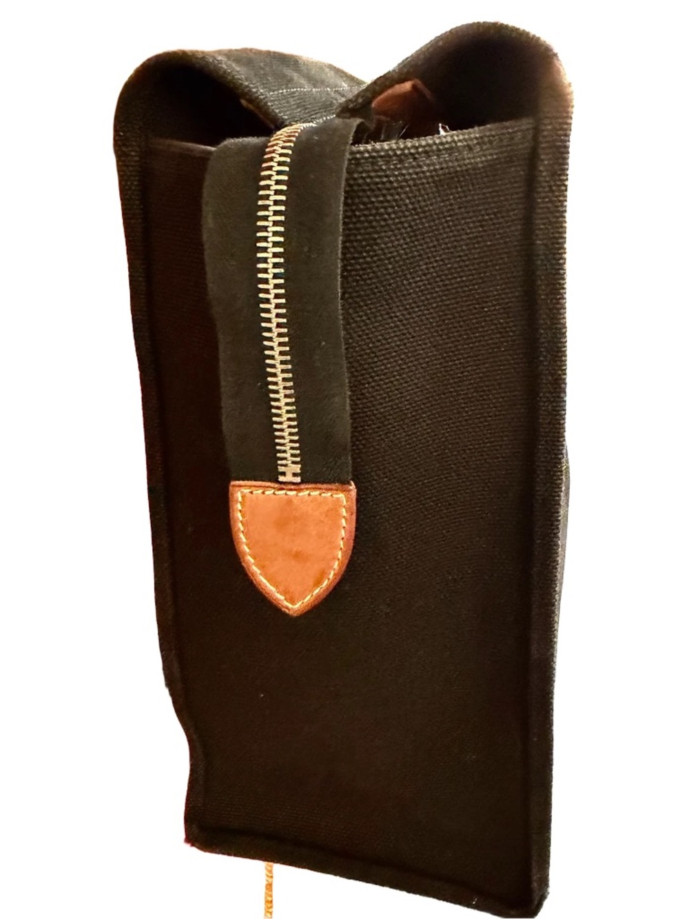 Hermes Black Tote with Tan Handles - Picture 9 of 12